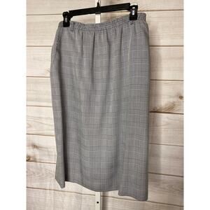 Brand New Alfred Dunner Women's Size 12 Blue White A Line Slit Skirt